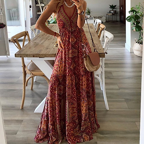 Women's Strap Dress Maxi long Dress Orange Sleeveless Geometric Summer Hot Streetwear 2021 S M L XL
Women's Strap Dress Maxi long Dress Orange Sleeveless Geometric Summer Hot Streetwear 2021 S M L XL