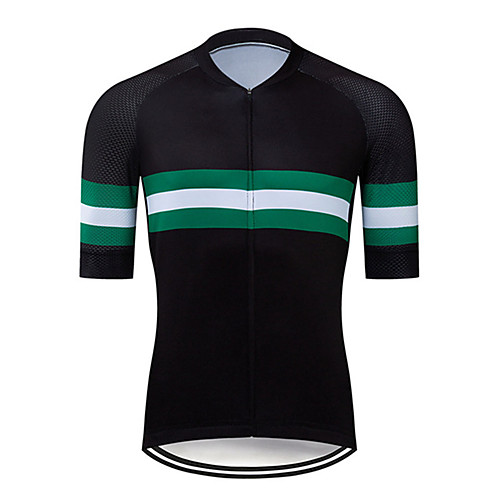 21Grams Men's Short Sleeve Cycling Jersey Summer Polyester Black / Green Stripes Solid Color Bike Jersey Top Mountain Bike MTB Road Bike Cycling UV Resistant Quick Dry Breathable Sports Clothing
21Grams Men's Short Sleeve Cycling Jersey Summer Polyester Black / Green Stripes Solid Color Bike Jersey Top Mountain Bike MTB Road Bike Cycling UV Resistant Quick Dry Breathable Sports Clothing