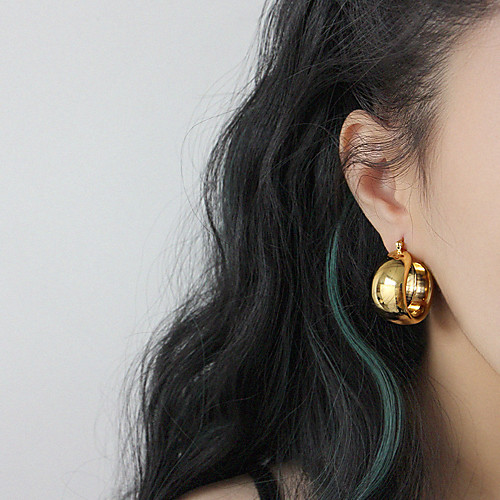 Women's Hoop Earrings Statement Luxury Elegant Fashion Hip Hop Stainless Steel Earrings Jewelry Gold / Silver For Birthday Date Street Festival
Women's Hoop Earrings Statement Luxury Elegant Fashion Hip Hop Stainless Steel Earrings Jewelry Gold / Silver For Birthday Date Street Festival
