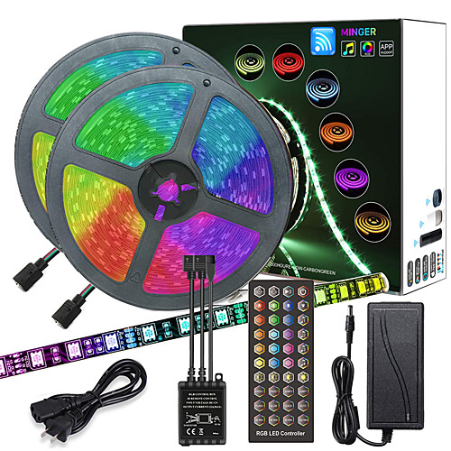 10M(2x5M) High-Quality Black PCB Music Timing Synchronous Control Flexible Light Bar 600 x 5050 RGB LED and IR 40 Key Controller with12V 6A Adapter Kit
10M(2x5M) High-Quality Black PCB Music Timing Synchronous Control Flexible Light Bar 600 x 5050 RGB LED and IR 40 Key Controller with12V 6A Adapter Kit