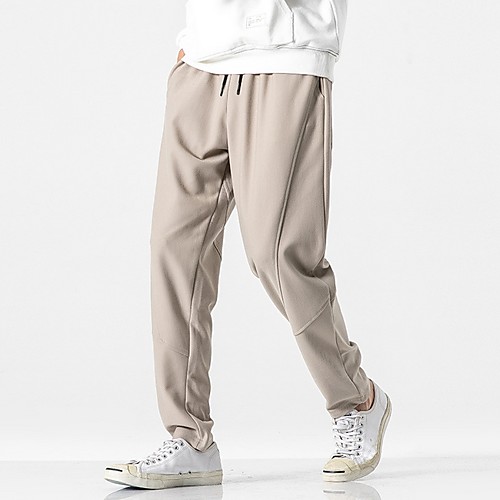 Men's Sporty Chinoiserie Loose Chinos Pants - Solid Colored Drawstring Comfort Cotton White Black Khaki US32 / UK32 / EU40 / US34 / UK34 / EU42
Men's Sporty Chinoiserie Loose Chinos Pants - Solid Colored Drawstring Comfort Cotton White Black Khaki US32 / UK32 / EU40 / US34 / UK34 / EU42