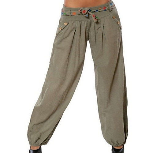 Women's Basic Loose Chinos Pants - Solid Colored Black Army Green Khaki S / M / L
Women's Basic Loose Chinos Pants - Solid Colored Black Army Green Khaki S / M / L