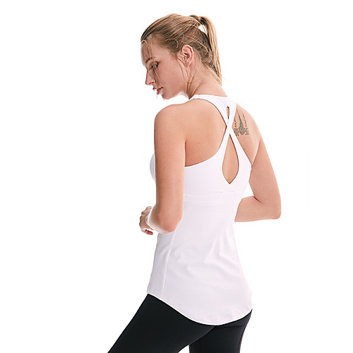 Women's Yoga Top Padded Tank Top Summer Cross Back Removable Pad Fashion Gray White Black Nylon Yoga Fitness Running Vest / Gilet Top Sport Activewear 4 Way Stretch Comfort Quick Dry Moisture Wicking
Women's Yoga Top Padded Tank Top Summer Cross Back Removable Pad Fashion Gray White Black Nylon Yoga Fitness Running Vest / Gilet Top Sport Activewear 4 Way Stretch Comfort Quick Dry Moisture Wicking