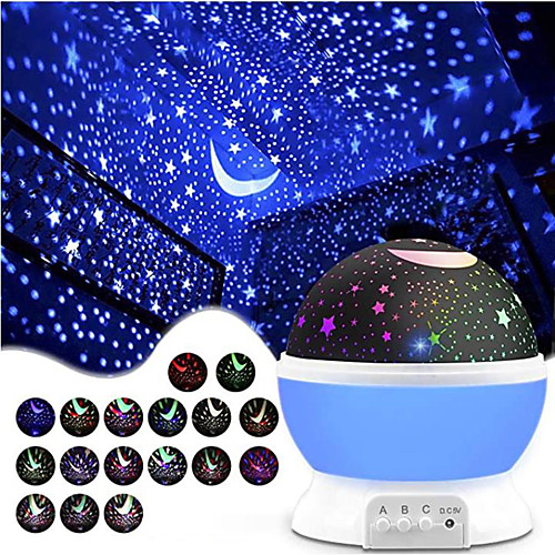 Baby & Kids' Night Lights Moon Star Starry Night Light LED Lighting 360° Rotation Glow 6 V USB Batteries Powered Kid's Adults for Birthday Gifts and Party Favors 1 pcs
Baby & Kids' Night Lights Moon Star Starry Night Light LED Lighting 360° Rotation Glow 6 V USB Batteries Powered Kid's Adults for Birthday Gifts and Party Favors 1 pcs