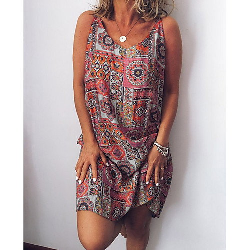 Women's A-Line Dress Knee Length Dress - Sleeveless Print Summer Casual Mumu 2020 Red Yellow S M L XL XXL
Women's A-Line Dress Knee Length Dress - Sleeveless Print Summer Casual Mumu 2020 Red Yellow S M L XL XXL