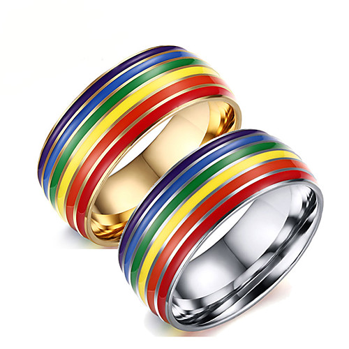 Ring Rainbow Steel Stainless For LGBT Pride Cosplay Men's Costume Jewelry Fashion Jewelry
Ring Rainbow Steel Stainless For LGBT Pride Cosplay Men's Costume Jewelry Fashion Jewelry