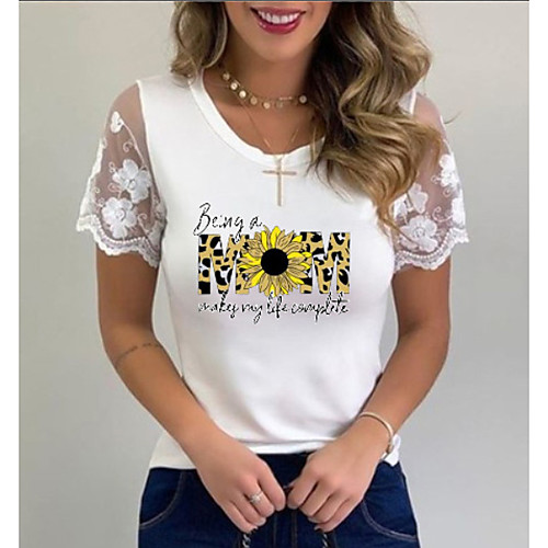 Women's Graphic Sun Flower T-shirt Daily White / Black / Blue / Blushing Pink / Gray
Women's Graphic Sun Flower T-shirt Daily White / Black / Blue / Blushing Pink / Gray