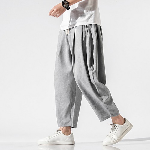 Men's Sporty Chinoiserie Loose Chinos Pants - Solid Colored Drawstring Comfort Cotton Black Light gray Dark Gray US32 / UK32 / EU40 / US34 / UK34 / EU42 / US38 / UK38 / EU46
Men's Sporty Chinoiserie Loose Chinos Pants - Solid Colored Drawstring Comfort Cotton Black Light gray Dark Gray US32 / UK32 / EU40 / US34 / UK34 / EU42 / US38 / UK38 / EU46
