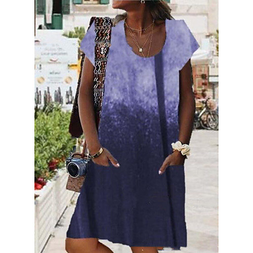 Women's Knee Length Dress Shift Dress - Short Sleeves Print Summer Casual Mumu 2020 Wine Purple Gray Light Blue S M L XL XXL XXXL XXXXL XXXXXL
Women's Knee Length Dress Shift Dress - Short Sleeves Print Summer Casual Mumu 2020 Wine Purple Gray Light Blue S M L XL XXL XXXL XXXXL XXXXXL