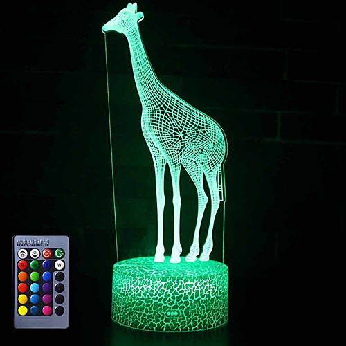 Giraffe 3D Night Light Table Desk Optical Illusion Lamps 16 Color Changing Lights
Giraffe 3D Night Light Table Desk Optical Illusion Lamps 16 Color Changing Lights