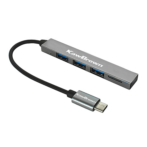 KawBrown 4 Ports Type C HUB USB-C to USB 2.0 TF CARD Reader Splitter Converter OTG Adapter Cable for Macbook Pro iMac PC Laptop Notebook Accessories Aluminum alloy Hub
KawBrown 4 Ports Type C HUB USB-C to USB 2.0 TF CARD Reader Splitter Converter OTG Adapter Cable for Macbook Pro iMac PC Laptop Notebook Accessories Aluminum alloy Hub