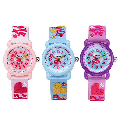 Kids Sport Watch Quartz Silicone 30 m Water Resistant / Waterproof Day Date Analog Cartoon Fashion - Blue Purple Blushing Pink One Year Battery Life
Kids Sport Watch Quartz Silicone 30 m Water Resistant / Waterproof Day Date Analog Cartoon Fashion - Blue Purple Blushing Pink One Year Battery Life