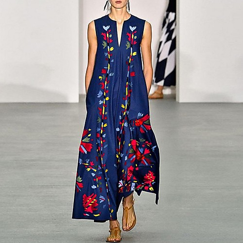 Women's Shift Dress - Sleeveless Floral Summer Elegant 2020 Blue S M L XL XXL XXXL
Women's Shift Dress - Sleeveless Floral Summer Elegant 2020 Blue S M L XL XXL XXXL