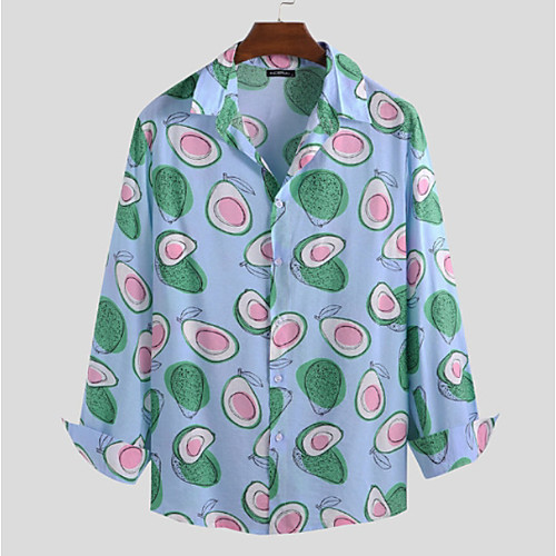 Men's Fruit Shirt Daily Button Down Collar White / Yellow / Light Blue / Long Sleeve
Men's Fruit Shirt Daily Button Down Collar White / Yellow / Light Blue / Long Sleeve