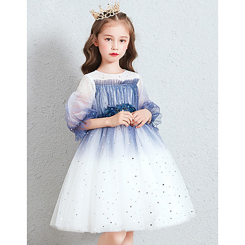Ball Gown Knee Length Wedding / Party Flower Girl Dresses - Tulle 3/4 Length Sleeve Jewel Neck with Ruching / Paillette
Ball Gown Knee Length Wedding / Party Flower Girl Dresses - Tulle 3/4 Length Sleeve Jewel Neck with Ruching / Paillette