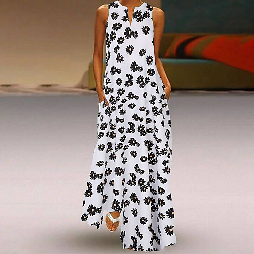 Women's Maxi Daisy A Line Dress - Sleeveless Floral Summer Fall V Neck Casual Street chic Daily Going out 2020 White Blue Light Green Light Blue S M L XL XXL XXXL XXXXL XXXXXL
Women's Maxi Daisy A Line Dress - Sleeveless Floral Summer Fall V Neck Casual Street chic Daily Going out 2020 White Blue Light Green Light Blue S M L XL XXL XXXL XXXXL XXXXXL