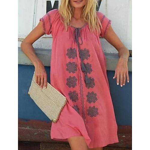 Women's A Line Dress Short Mini Dress Blue Yellow Blushing Pink Light Green Beige Short Sleeve Floral Summer Round Neck Elegant Boho Holiday vacation dresses 2021 S M L XL XXL 3XL 4XL 5XL
Women's A Line Dress Short Mini Dress Blue Yellow Blushing Pink Light Green Beige Short Sleeve Floral Summer Round Neck Elegant Boho Holiday vacation dresses 2021 S M L XL XXL 3XL 4XL 5XL