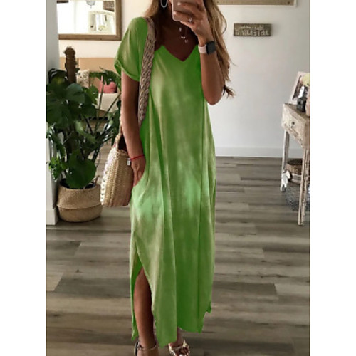 Women's A-Line Dress Maxi long Dress - Short Sleeves Tie Dye Summer Casual Chinoiserie 2020 Yellow Khaki Green S M L XL XXL XXXL XXXXL XXXXXL
Women's A-Line Dress Maxi long Dress - Short Sleeves Tie Dye Summer Casual Chinoiserie 2020 Yellow Khaki Green S M L XL XXL XXXL XXXXL XXXXXL