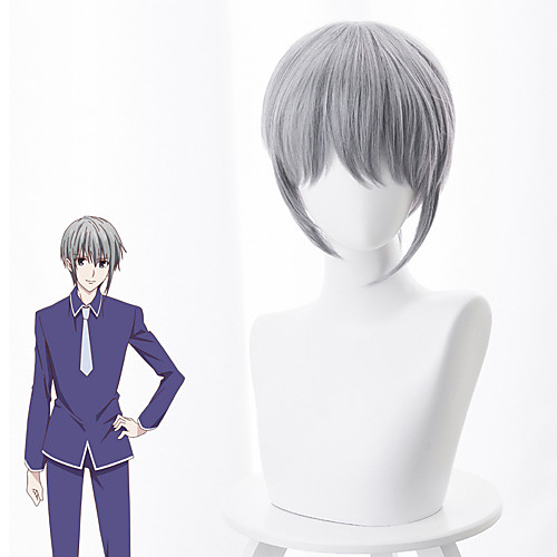 Fruits Basket Souma Yuki Cosplay Wigs Men's Asymmetrical 15 inch Heat Resistant Fiber kinky Straight Gray Adults' Anime Wig
Fruits Basket Souma Yuki Cosplay Wigs Men's Asymmetrical 15 inch Heat Resistant Fiber kinky Straight Gray Adults' Anime Wig