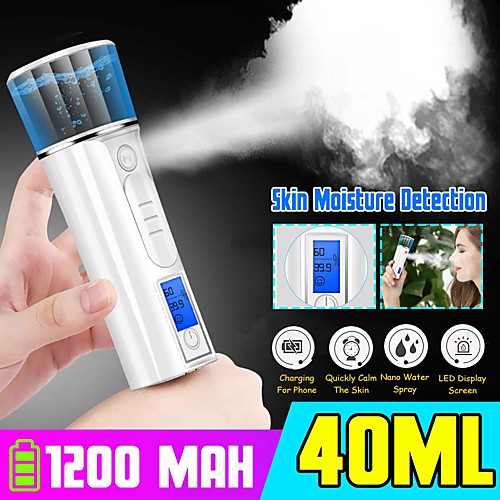 Portable LED Nanos Mist Sprayer Facial Body Nebulizer Steamer Moisturizing Skin Care Mini 40ml Face Spray Beauty Instruments5.0
Portable LED Nanos Mist Sprayer Facial Body Nebulizer Steamer Moisturizing Skin Care Mini 40ml Face Spray Beauty Instruments5.0