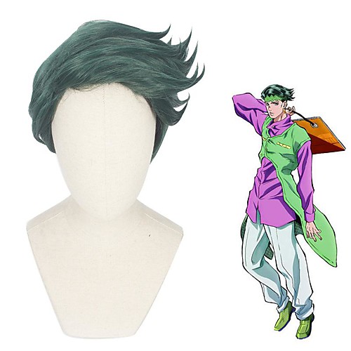 JoJo's Bizarre Adventure Kishibe Rohan Cosplay Wigs Men's Layered Haircut 8 inch Heat Resistant Fiber Curly Green Teen Adults' Anime Wig
JoJo's Bizarre Adventure Kishibe Rohan Cosplay Wigs Men's Layered Haircut 8 inch Heat Resistant Fiber Curly Green Teen Adults' Anime Wig