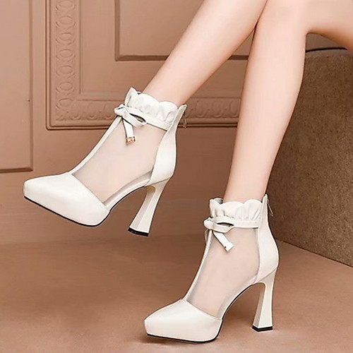 Women's Boots Spring & Summer Chunky Heel Pointed Toe Daily PU Mid-Calf Boots Black / Beige
Women's Boots Spring & Summer Chunky Heel Pointed Toe Daily PU Mid-Calf Boots Black / Beige