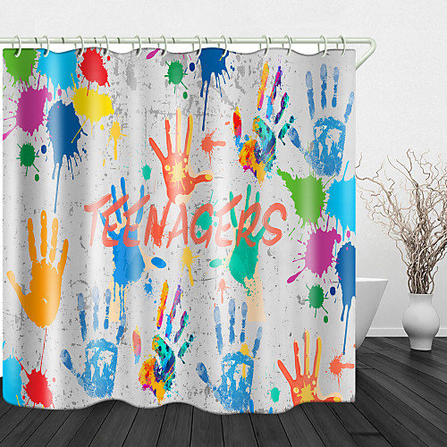 Paint Teen Handprints Digital Print Waterproof Fabric Shower Curtain for Bathroom Home Decor Covered Bathtub Curtains Liner Includes with Hooks
Paint Teen Handprints Digital Print Waterproof Fabric Shower Curtain for Bathroom Home Decor Covered Bathtub Curtains Liner Includes with Hooks