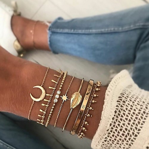 7pcs Women's Bracelet Geometrical Precious Fashion Alloy Bracelet Jewelry Gold For Street
7pcs Women's Bracelet Geometrical Precious Fashion Alloy Bracelet Jewelry Gold For Street