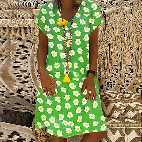 Women's Knee Length Dress Shift Dress - Short Sleeves Floral Summer Casual 2020 Red Yellow Orange Green S M L XL XXL XXXL XXXXL XXXXXL
Women's Knee Length Dress Shift Dress - Short Sleeves Floral Summer Casual 2020 Red Yellow Orange Green S M L XL XXL XXXL XXXXL XXXXXL