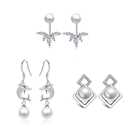 Women's White Cubic Zirconia Earrings Pear Cut Maps Flower Petal Stylish Artistic Simple Classic Romantic Silver Plated Earrings Jewelry Silver For Wedding Party Gift Daily Festival 1pc
Women's White Cubic Zirconia Earrings Pear Cut Maps Flower Petal Stylish Artistic Simple Classic Romantic Silver Plated Earrings Jewelry Silver For Wedding Party Gift Daily Festival 1pc