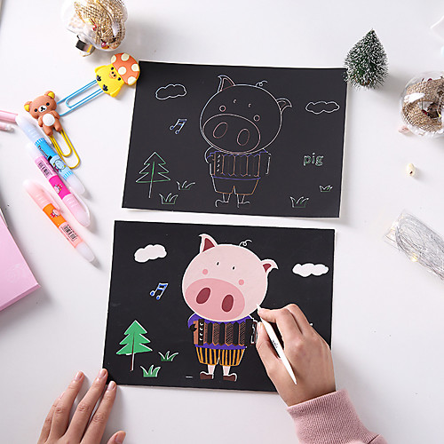 Drawing Toy Scratch Art Set Magic Scratch Paper Car Cartoon Airplane Fruit Animal Pure Paper Painting Creative Kid's Boys and Girls for Birthday Gifts or Party Favors
Drawing Toy Scratch Art Set Magic Scratch Paper Car Cartoon Airplane Fruit Animal Pure Paper Painting Creative Kid's Boys and Girls for Birthday Gifts or Party Favors