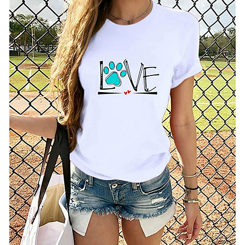 Women's Letter T-shirt - Cotton Daily Wine / White / Black / Red / Army Green / Navy Blue
Women's Letter T-shirt - Cotton Daily Wine / White / Black / Red / Army Green / Navy Blue