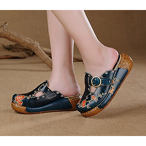 Women's Sandals Wedge Sandals Flat Sandals Leather Sandals Summer Flat Heel Round Toe Daily Leather Royal Blue
Women's Sandals Wedge Sandals Flat Sandals Leather Sandals Summer Flat Heel Round Toe Daily Leather Royal Blue