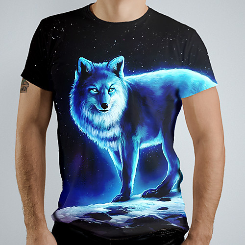 Men's T shirt Graphic Animal Short Sleeve Daily Tops Basic Elegant Round Neck Blue
Men's T shirt Graphic Animal Short Sleeve Daily Tops Basic Elegant Round Neck Blue