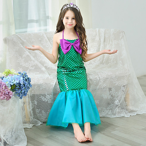 The Little Mermaid Princess Dress Flower Girl Dress Girls' Movie Cosplay A-Line Slip Green Dress Children's Day Masquerade Satin / Tulle
The Little Mermaid Princess Dress Flower Girl Dress Girls' Movie Cosplay A-Line Slip Green Dress Children's Day Masquerade Satin / Tulle