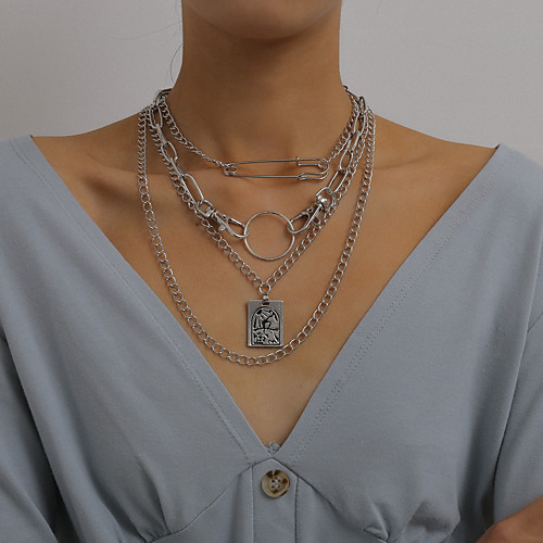 Women's Statement Necklace Statement Punk Chrome Iron Silver 38 cm Necklace Jewelry For Masquerade Street
Women's Statement Necklace Statement Punk Chrome Iron Silver 38 cm Necklace Jewelry For Masquerade Street