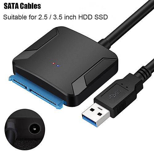 USB 3.0 to SATA Cables Converter Male 3.5 Inch HDD/SSD Hard Drive Conversion Cable 22Pin Hard Drive Universal Need To Be Used With 12V Power Adapter Without Power Adapter
USB 3.0 to SATA Cables Converter Male 3.5 Inch HDD/SSD Hard Drive Conversion Cable 22Pin Hard Drive Universal Need To Be Used With 12V Power Adapter Without Power Adapter
