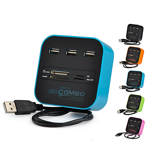 All-in-one USB 2.0 Hub 3 Ports TF Micro SD Card Reader Slot USB Combo Multi USB Splitter Cables
All-in-one USB 2.0 Hub 3 Ports TF Micro SD Card Reader Slot USB Combo Multi USB Splitter Cables