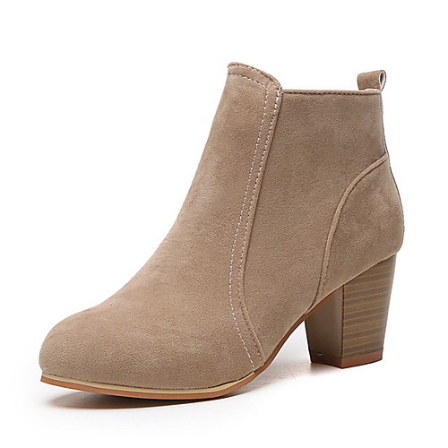 Women's Boots Fall / Winter Block Heel Pointed Toe Daily Suede Mid-Calf Boots Black / Red / Khaki
Women's Boots Fall / Winter Block Heel Pointed Toe Daily Suede Mid-Calf Boots Black / Red / Khaki