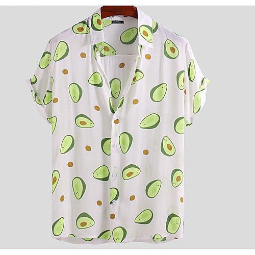 Men's Fruit Shirt Daily Button Down Collar White / Blue / Yellow / Short Sleeve
Men's Fruit Shirt Daily Button Down Collar White / Blue / Yellow / Short Sleeve