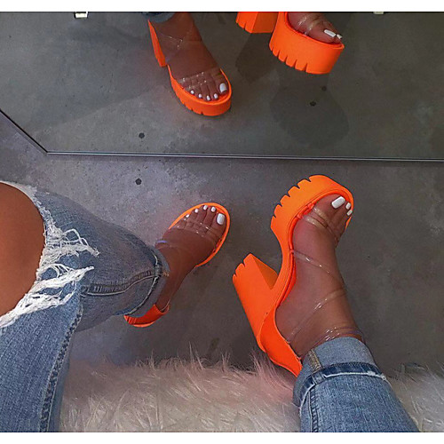 Women's Sandals Heel Sandals Summer Chunky Heel Open Toe Daily PU Black / Orange
Women's Sandals Heel Sandals Summer Chunky Heel Open Toe Daily PU Black / Orange