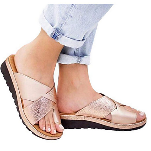 Women's Sandals Flat Sandal Summer Flat Heel Round Toe Daily Solid Colored Suede / PU Black / Champagne / Silver
Women's Sandals Flat Sandal Summer Flat Heel Round Toe Daily Solid Colored Suede / PU Black / Champagne / Silver
