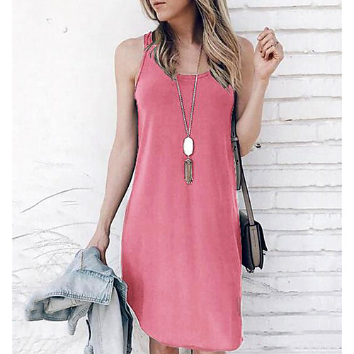 Women's A-Line Dress Knee Length Dress - Sleeveless Solid Color Summer Casual 2020 Wine White Black Blushing Pink Dark Gray S M L XL XXL XXXL XXXXL XXXXXL
Women's A-Line Dress Knee Length Dress - Sleeveless Solid Color Summer Casual 2020 Wine White Black Blushing Pink Dark Gray S M L XL XXL XXXL XXXXL XXXXXL