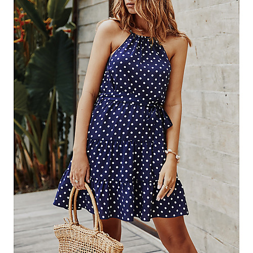 Women's Sheath Dress - Sleeveless Polka Dot Floral Summer Elegant 2020 Blushing Pink Navy Blue S M L XL
Women's Sheath Dress - Sleeveless Polka Dot Floral Summer Elegant 2020 Blushing Pink Navy Blue S M L XL