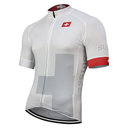 21Grams Men's Short Sleeve Cycling Jersey Summer Polyester GrayWhite Switzerland Denmark National Flag Bike Jersey Top Mountain Bike MTB Road Bike Cycling UV Resistant Quick Dry Breathable Sports
21Grams Men's Short Sleeve Cycling Jersey Summer Polyester GrayWhite Switzerland Denmark National Flag Bike Jersey Top Mountain Bike MTB Road Bike Cycling UV Resistant Quick Dry Breathable Sports