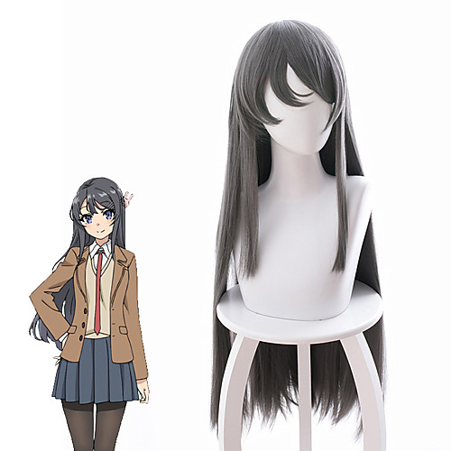 Cosplay Wigs Women's Asymmetrical 35 inch Heat Resistant Fiber kinky Straight Dark Gray Adults' Anime Wig
Cosplay Wigs Women's Asymmetrical 35 inch Heat Resistant Fiber kinky Straight Dark Gray Adults' Anime Wig