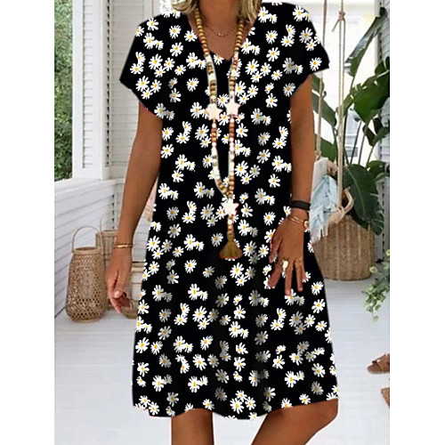 Women's A-Line Dress Daisy Knee Length Dress - Short Sleeves Floral Summer V Neck Elegant 2020 Black Red Light Green S M L XL XXL XXXL XXXXL XXXXXL
Women's A-Line Dress Daisy Knee Length Dress - Short Sleeves Floral Summer V Neck Elegant 2020 Black Red Light Green S M L XL XXL XXXL XXXXL XXXXXL
