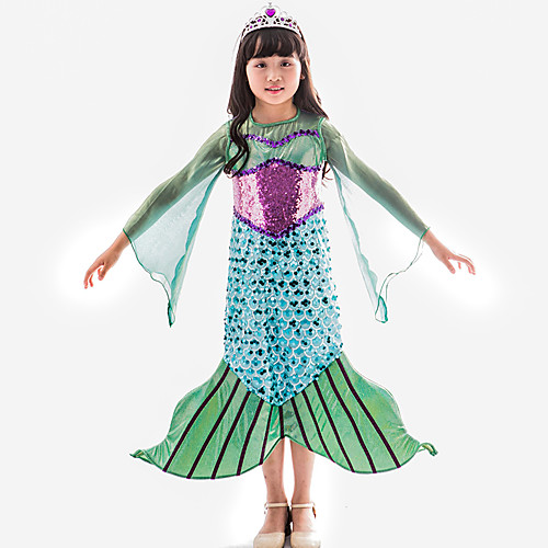 The Little Mermaid Princess Dress Flower Girl Dress Girls' Movie Cosplay A-Line Slip Green Dress Children's Day Masquerade Satin / Tulle Sequin
The Little Mermaid Princess Dress Flower Girl Dress Girls' Movie Cosplay A-Line Slip Green Dress Children's Day Masquerade Satin / Tulle Sequin