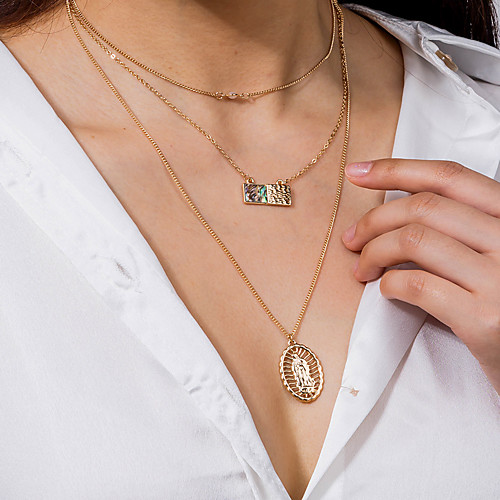 Women's Pendant Necklace Necklace Layered Necklace Stacking Stackable Lucky Simple Classic Trendy Fashion Chrome Shell Gold 50 cm Necklace Jewelry 1pc For Anniversary Party Evening Street Beach
Women's Pendant Necklace Necklace Layered Necklace Stacking Stackable Lucky Simple Classic Trendy Fashion Chrome Shell Gold 50 cm Necklace Jewelry 1pc For Anniversary Party Evening Street Beach