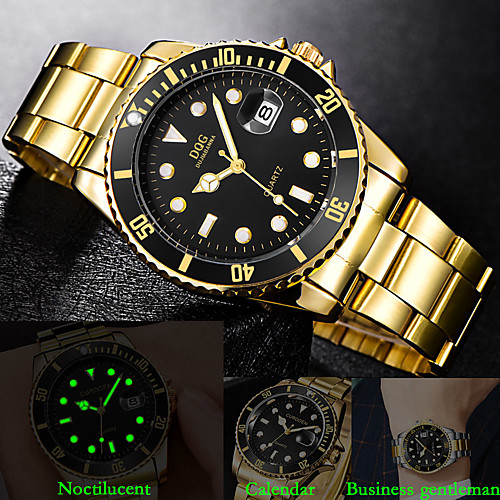 Men's Steel Band Watches Quartz Modern Style Stylish Stainless Steel Silver / Gold 30 m Calendar / date / day New Design Noctilucent Analog Classic Casual - Black Gold One Year Battery Life
Men's Steel Band Watches Quartz Modern Style Stylish Stainless Steel Silver / Gold 30 m Calendar / date / day New Design Noctilucent Analog Classic Casual - Black Gold One Year Battery Life